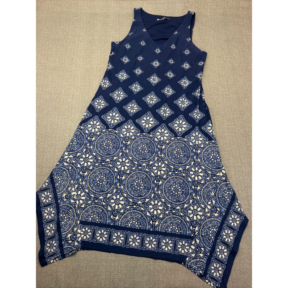 Tommy Bahama Mandala Tile Print Handkerchief Hem Dress Size Medium SW620867